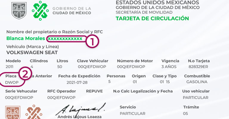 Cuál es el costo de la renovación de la tarjeta de circulación en CDMX