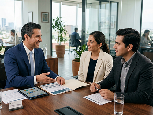 Profesionales en reunión